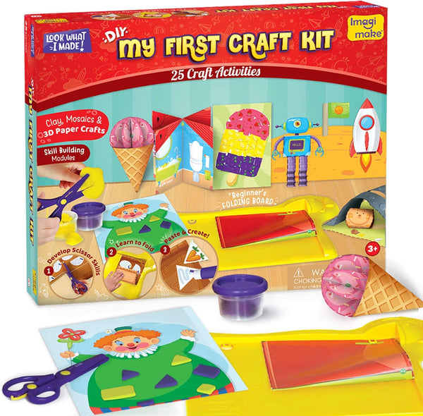 Imagimake My First Craft Kit | 25 Craft Activities in Scissor Skills