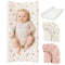 Konssy Muslin Changing Pad with Waterproof Lining Foam, Includes 2 Pack Soft