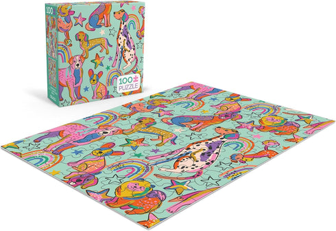Ceaco - Rainbow Dogs, 100 Piece Jigsaw Puzzle