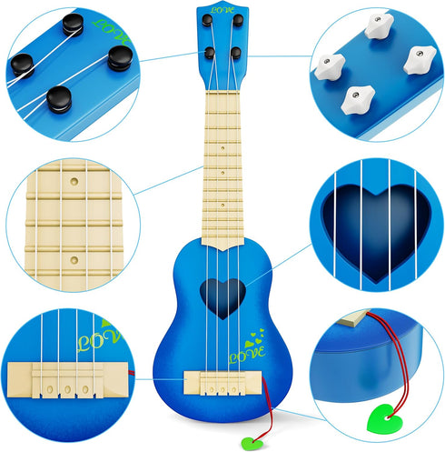 Kids Toy Classical Ukulele Guitar - Musical Instrument in Blue