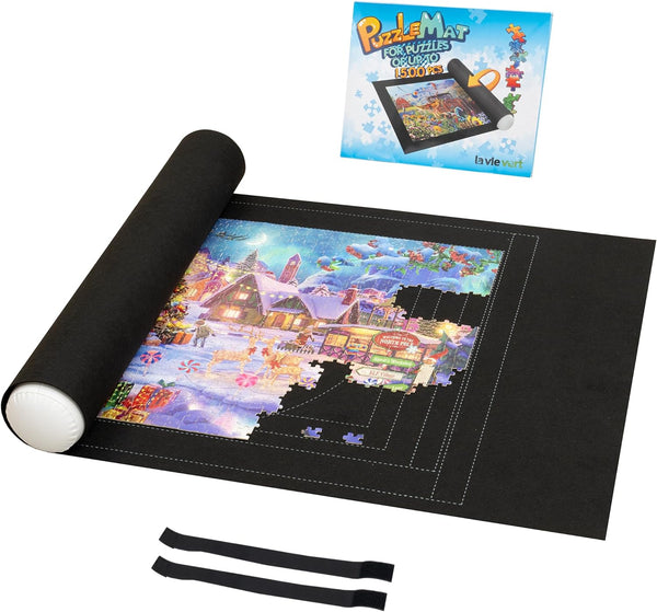 Lavievert 1500 Piece Jigsaw Puzzle Mat Roll Up, Portable Puzzle Board for Adults & Kids, Non-Slip Storage Saver