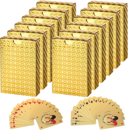 Zubebe 12 Pack Waterproof Playing Cards Plastic Playing Cards Deck of Poker