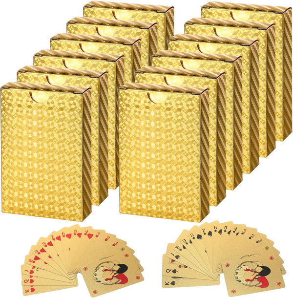 Zubebe 12 Pack Waterproof Playing Cards Plastic Playing Cards Deck of Poker