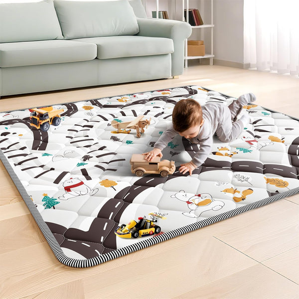 Palopalo 47x47in Foam Baby Play Mat for Floor, Thick Cushioning Padding Playmat