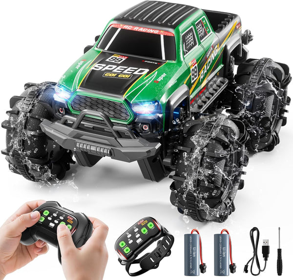 PEADUCK Remote Control Car for Kids Ages 6-12, All-Terrain RC Truck with Spray