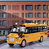 Die Cast School Bus Toy 9'' Model Cars with Lights & Sounds, Openable Doors, Large Yellow Metal Vehicle for Kids