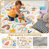 Mfmiudole 71"59" Tummy Baby Gyms Playmats for Playpen, Boho Rainbow Play Mat for Playpen Playyards Thicken Soft Padding