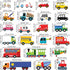 DECOWALL DS4-8004 Transports Kids Wall Stickers - Peel and Stick Removable Decals for Nursery, Bedroom, Living Room