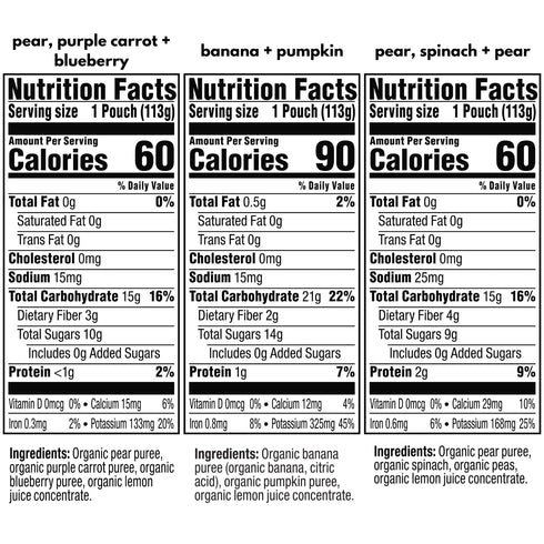 6+ Pack 3 4 oz (Pack 18) Plum Organics - Months Organic Baby Food Variety - Flavors - Non-GMO - Fruit & Veggie Blends