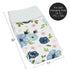 Sweet Jojo Designs Navy Blue and Pink Watercolor Floral Girl Baby Nursery Changing Pad Cover - Blush, Green and White