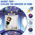 3 1 Set in Rocket Ship Play Tent with Tunnel Ball Pit for Kids Space Themed Pop Up Playhouse Indoor Outdoor Astronaut