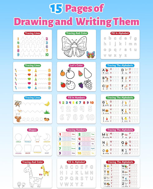 Benresive Montessori Busy Book for Toddlers 2-4, Preschool Learning Activities, Sticker Books for 2 3 4 Year Olds,