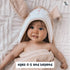 Set Riff Raff Friendly Bunny Hooded Towel - Premium Cotton Baby Towel with Mitt - Ultra Soft Machine Washable Cartoon