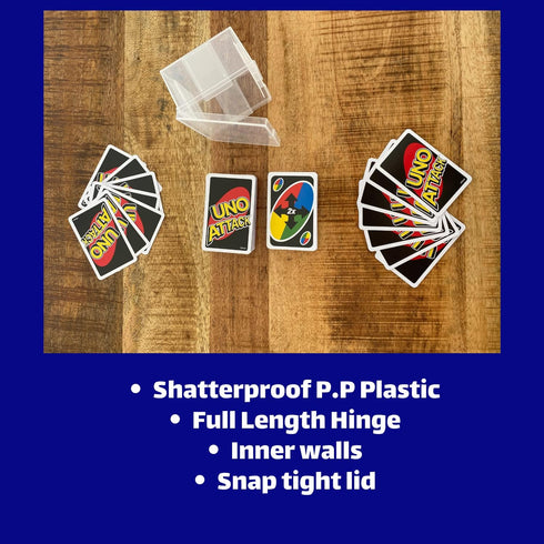 3 PACK BitsBins Card Case for UNO - Holds Full Deck of Game Cards or Up to 142 Playing Cards