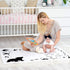Bear Baby Blanket - Baby Monthly Milestone Blanket for Boys, Includes Felt Frame, Month Blanket Baby Shower Baby