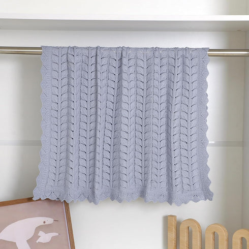 Neiwech Cozy 30x40 Inch Cotton Baby Blanket Knit Soft Lightweight Stroller Crib Nursery Receiving Swaddling Blankets