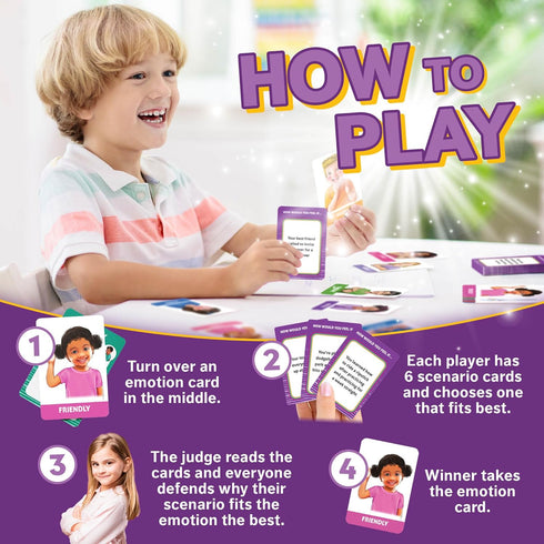 2 1, SkillEase Exploding Emotions Flashcards and Game: in Hilarious Family Fun, Social Emotional Learning, Feeling