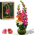 CUBIMANA Flowers Botanicals Alcea Rosea Building Set for Adults - Artificial Bonsai