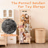 LAMU Stuffed Animal Storage, Wooden Zoo Stuffed Animal Holder with Elastic Cords, Space Save Toy Organizer, Extra Large
