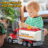 3 4 5 6 SpringFlower Toy Truck, Boy Toy for Year Old Boys, Oil Tanker Truck Toy with Sound Light and Water Spray