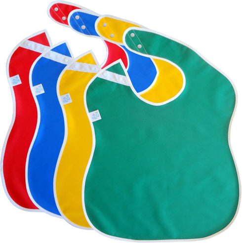 Large Waterproof Baby Bibs for 1-4 years old Lightweight, Soft & Durable