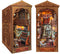 DIY Book Nook Kit by Spilay, Dollhouse Bookshelf Insert Decor Alley, Handmade Crafts Gifts with LED