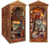 DIY Book Nook Kit by Spilay, Dollhouse Bookshelf Insert Decor Alley, Handmade Crafts Gifts with LED