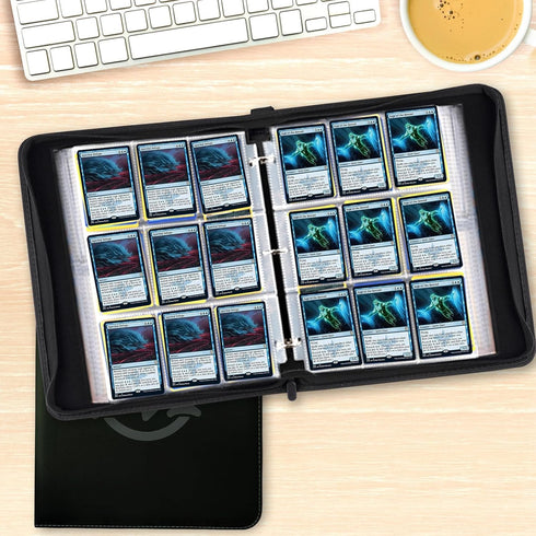 Trading Card Binder, 9-Pocket Album Holds 720 Cards, Premium Collector Card Folder for MTG, TCG, Yugioh, Black