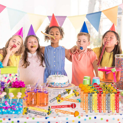 QZCPGP Favors,24Pcs Construction Party Construction Bubble Wands for Kids Birthday Party Supplies,Baby Shower Prizes