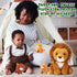 Honoson 5 Pcs Large Lion Plush Set with 4 Cute Baby Lions in Zippered Back, Soft Cuddly Plushie, 14 Inch
