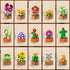 15 Pack Set 1314PCS 3.6MM 10+ CUBIMANA Flowers Plants Mini Building - Flower Succulents Botanical Collection Block Toy