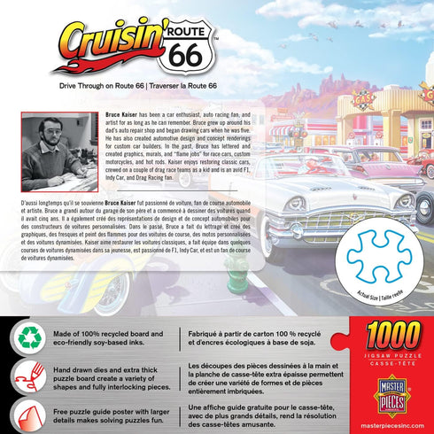 Masterpieces 1000 Piece Jigsaw Puzzle for Adults - Drive Through On Route 66, 19.25"x26.75"