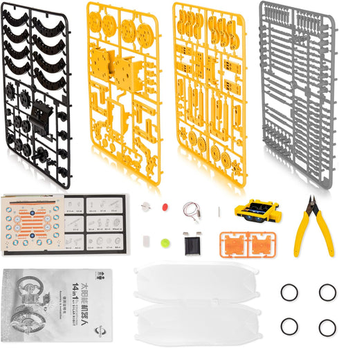 14-in-1 Solar Robot Kit - STEM Projects for Kids Age 8-12, Educational DIY Solar Power Building Toy