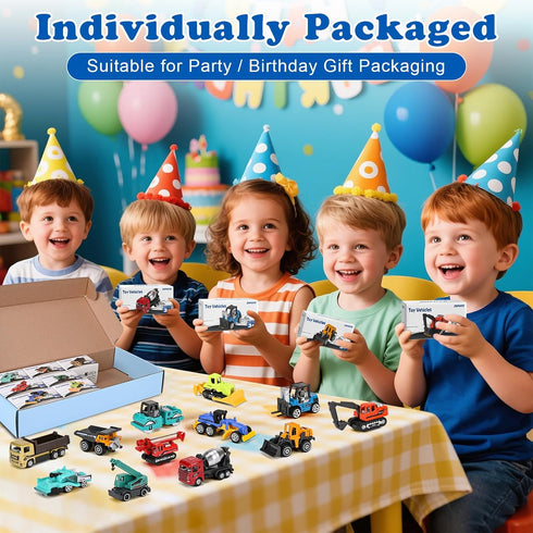 12PCS Set ZHFUYS Metal Mini Cars Toy for Kids, Toy Cars for Kids, Trucks Toy Vehicles for Toddlers, Party Favors