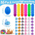 36 Pack Easter Egg Fillers with Easter Bunny Plush Easter Eggs with Toys Inside, Mini Easter Stuffed Animals Easter