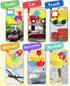 Wooden Toddler Puzzles for 1-3 Years Old, 6 Vehicle Shape Montessori Educational Blocks for Kids Gifts