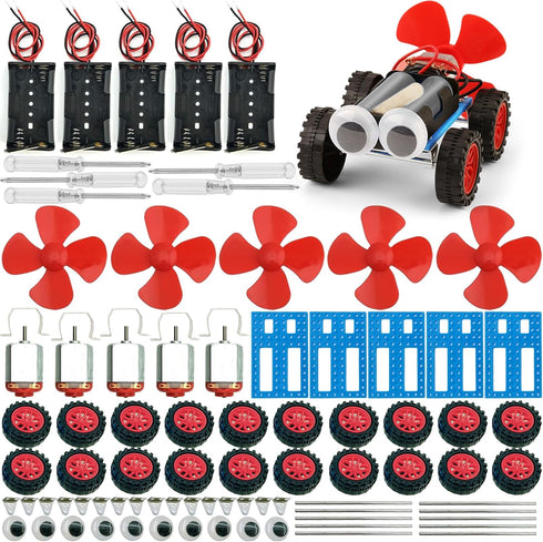5 Set Individual STEM Kit for Kids 8-12, Bulk Craft Projects for Boys 6-8, Robot Car Building Activities for 2nd Grade