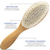 Set OCCObaby Wooden Baby Hair brush for Newborns & Toddlers - Soft Hair Brush for Baby Grooming - Baby Scalp Brush