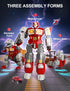Transforming Toys - Dinosaur Robot Action Figures - Magnetic Assembling Robot Toys for Kids with Battle Guns