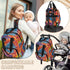 Shoblo Backpack Tie Dye Diaper Bag for Travel, Waterproof Diaper Bag with Insulated Bottle Pockets & USB Port, Large