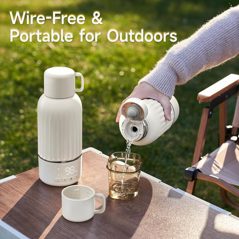 2.5 10200mAh 17oz Snow Bear Portable Bottle Warmer for Travel, Fast Heating in Mins for Breast Milk and Formula