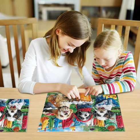 300 300 20.5 15 Piece Puzzles for Adults,Cute Dogs Jigsaw Puzzle for Adults Kids Seniors,Recycled Cardboard Dogs Large