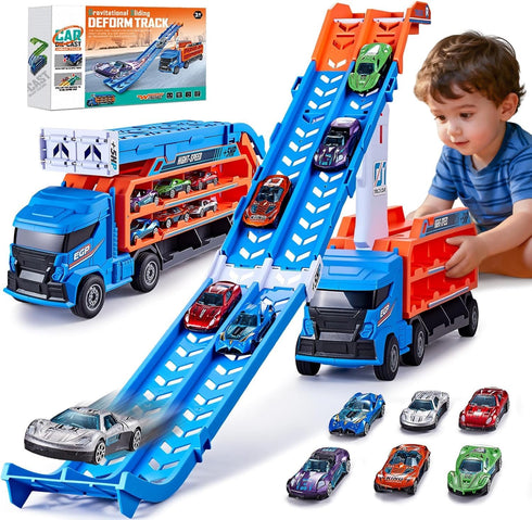 Race Track Truck Toys for 3 4 5 6 Years Old Kids