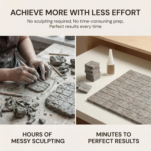 REDUCIO! 1/12 50pcs, Dollhouse Flooring, Miniature Pavement Bricks, Scale Accessories, Mini Bricks for Landscaping