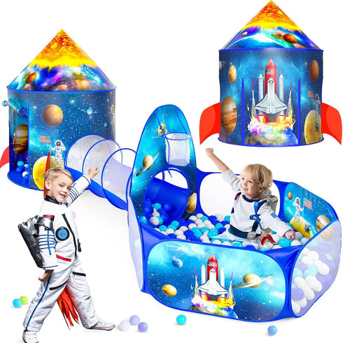 3PC Ball Pits for Toddlers - Kids Play Tent and Tunnel for Boys & Girls, Baby Pop Up Playhouse Toy for Indoor/Outdoor
