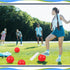 Hiboom 10 Pcs Kickball Set with 10 Inches Dodgeball, 5 Rubber Bases, Needles and Ball Pump for Backyard Games