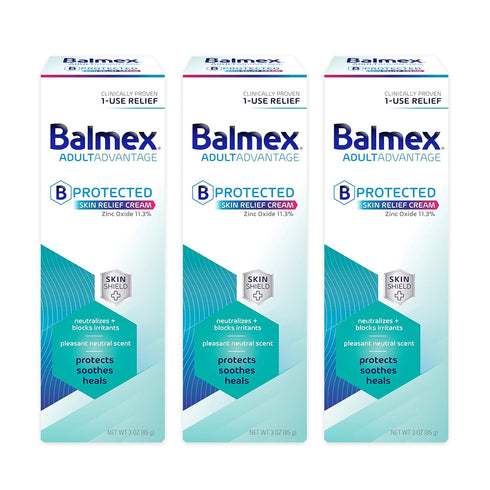 Balmex AdultAdvantage Bprotected Skin Relief Healing Cream, with Zinc Oxide Barrier Cream