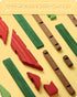 110 Set 3+ SainSmart Jr. PCS Wooden Log Cabin Building House Toy for Toddlers, Classic STEM Construction Kit