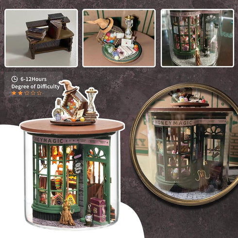 Flever Dollhouse Miniature DIY House Kit Creative Room Dream Bottle Series with Furniture for Romantic Valentine's Gift