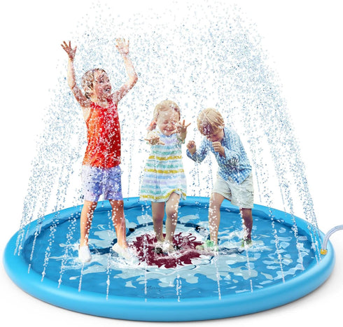 Jasonwell Splash Pad Sprinkler/Play Mat for Kids, Outdoor Inflatable Water Toys for 18+ Months